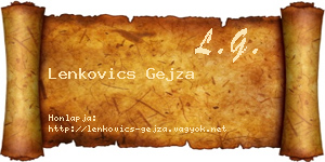 Lenkovics Gejza névjegykártya